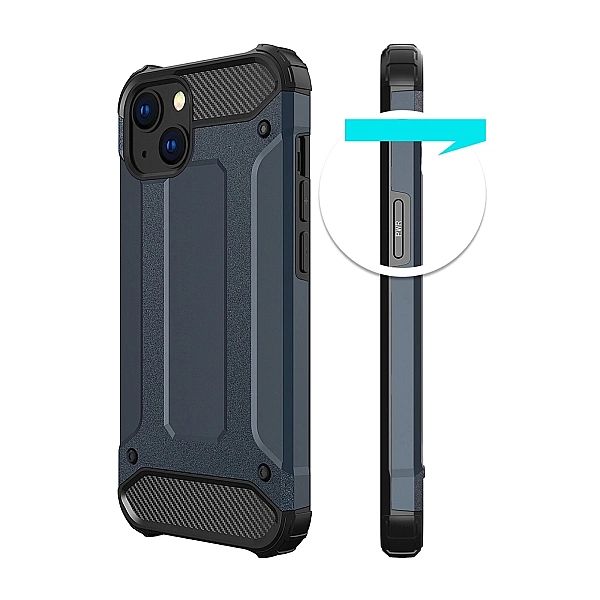 Hybrid Armor etui iPhone 14 Plus pancerny hybrydowy pokrowiec niebiesk
