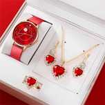 Kit com Relógio Vermelho Rubi