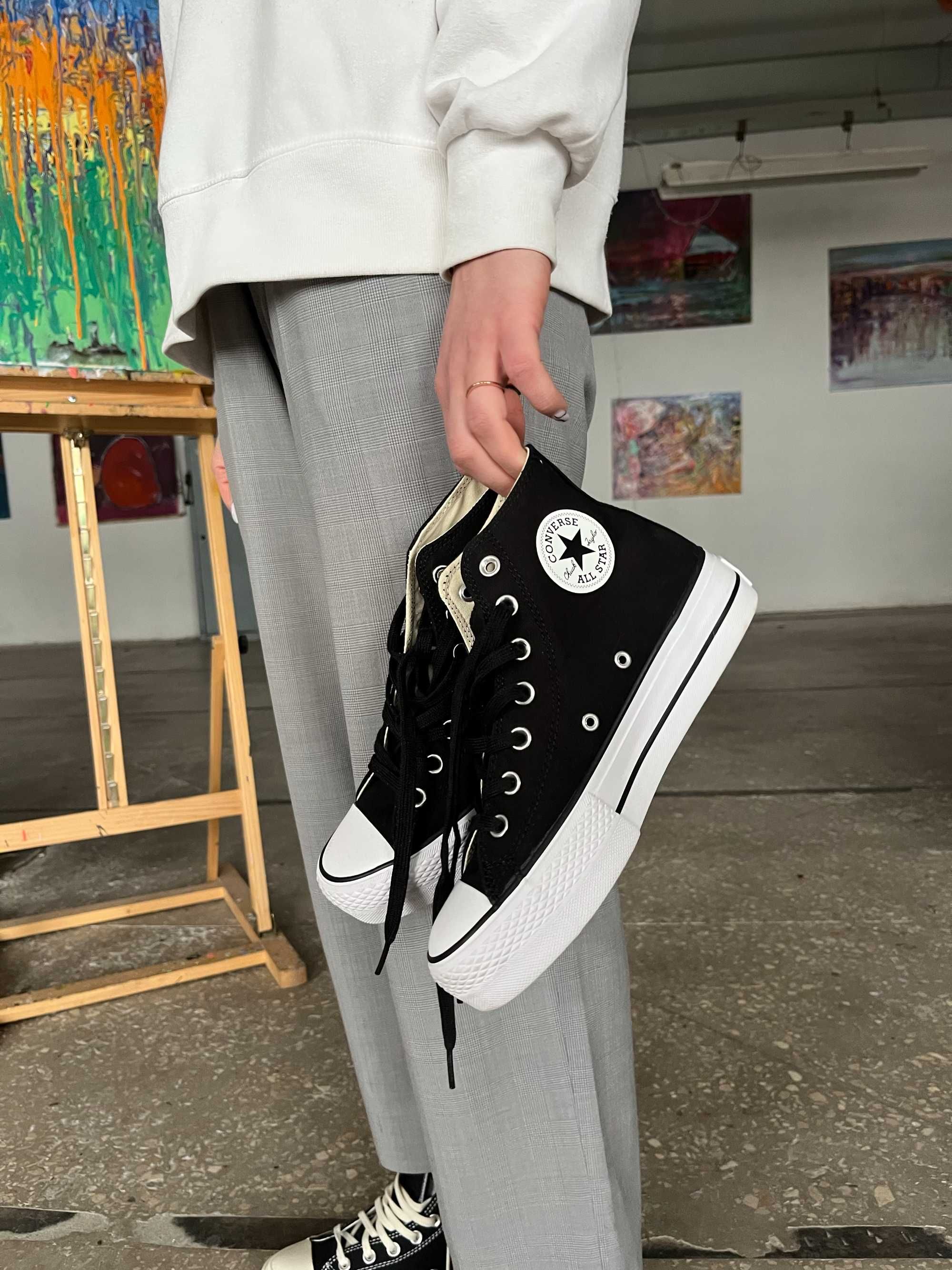Кеди Converse Lift Hight Black 36-44 (Оплата при отриманні)