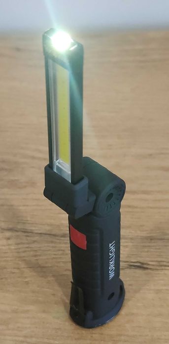 Lampka COB LED Latarka Składana USB Magnes do Warsztatu Garażu Namiotu