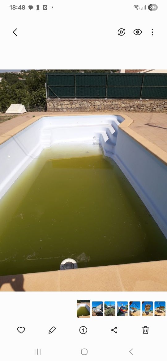 Piscina usada em fibra 9m x4m