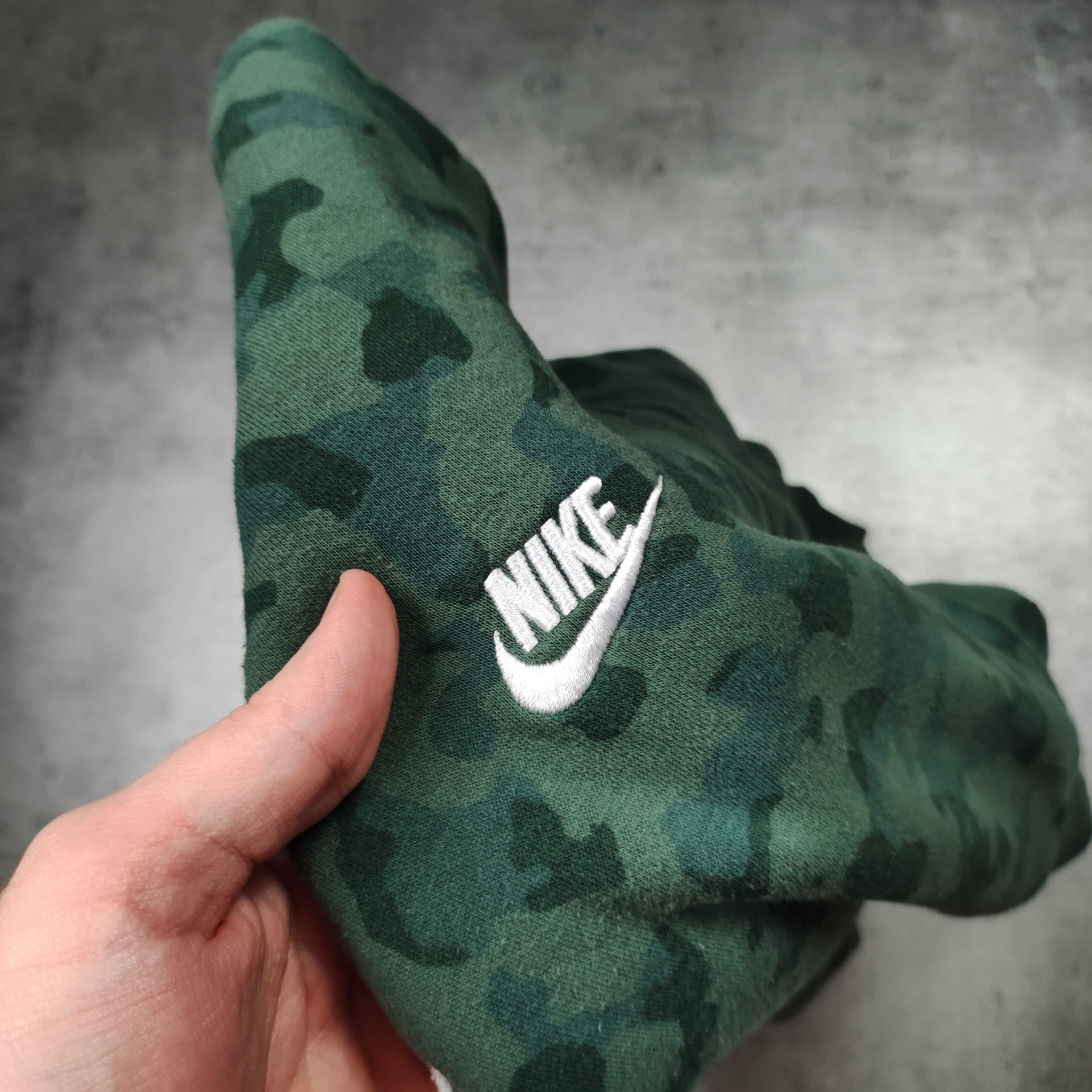 MĘSKA Bluza z Kapturem Hooduie Camo Moro Bawełna Ciepła Misio Nike