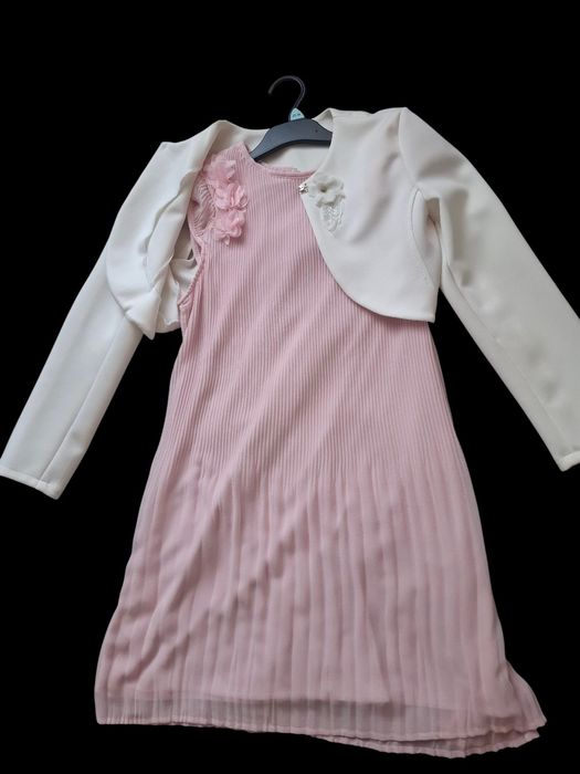 Komplet sukienka i bolerko 158 Reporter komunia chrzciny