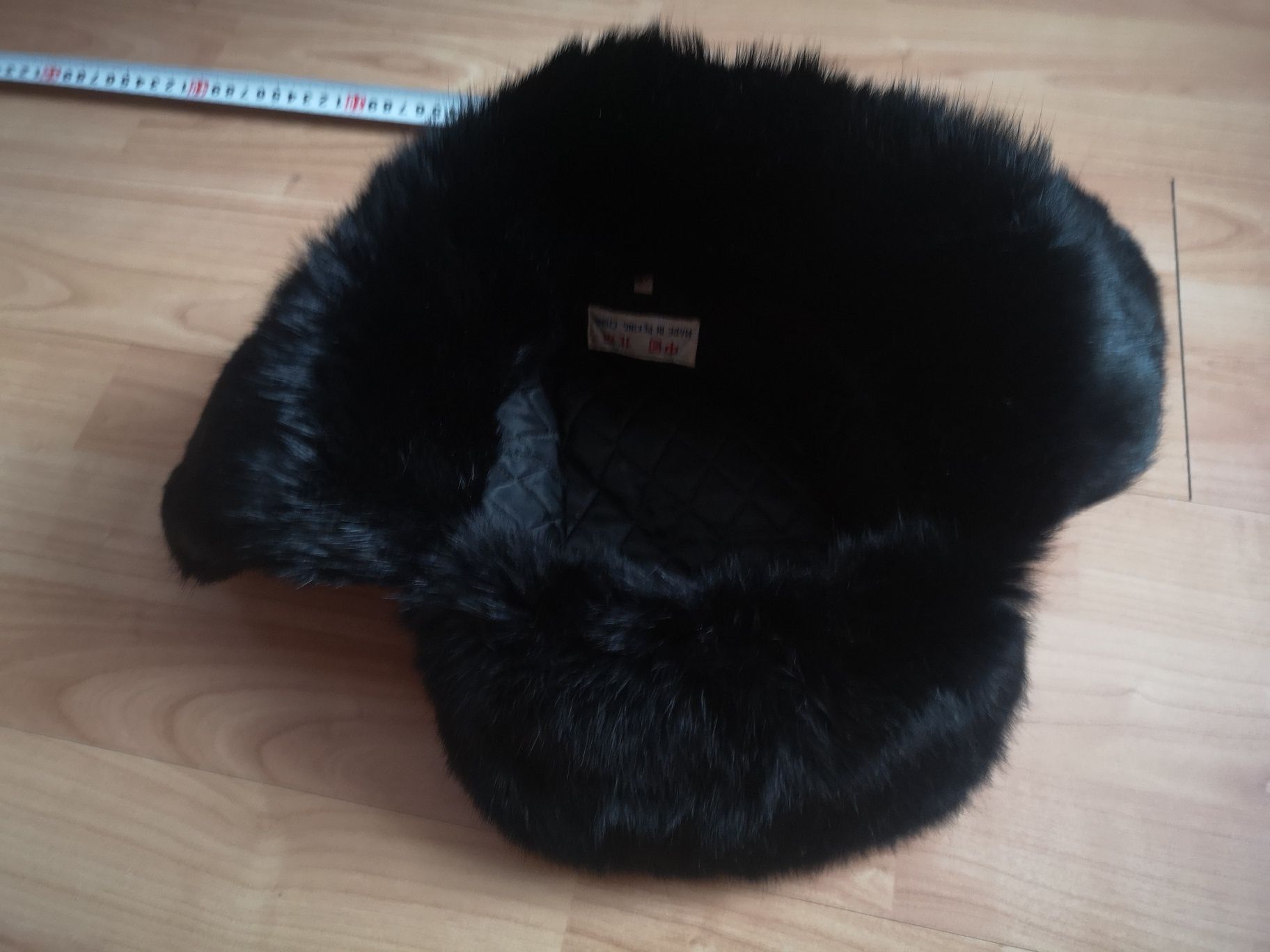 Czapka uszatka z futra rozm. 56
