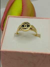 Złoty pierścionek Chanel, złoto 585 r.18