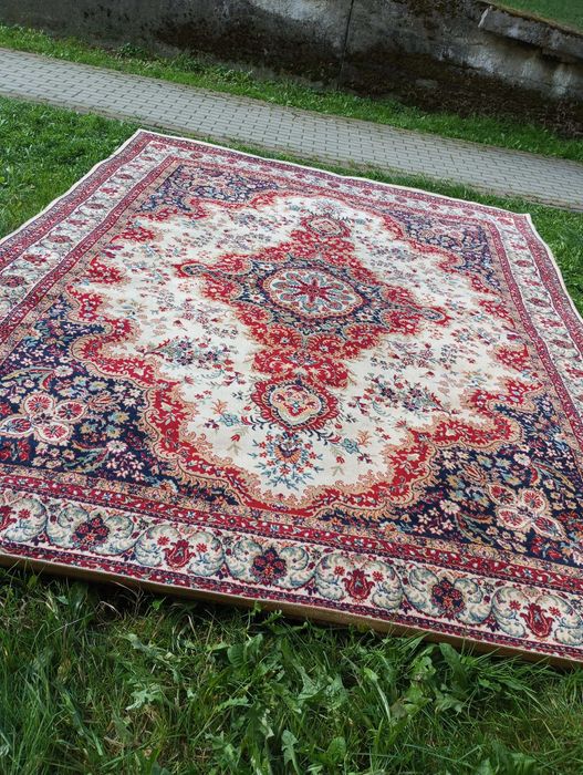 Sprzedam dywan wełniany bordowy polski 290x380 cm
