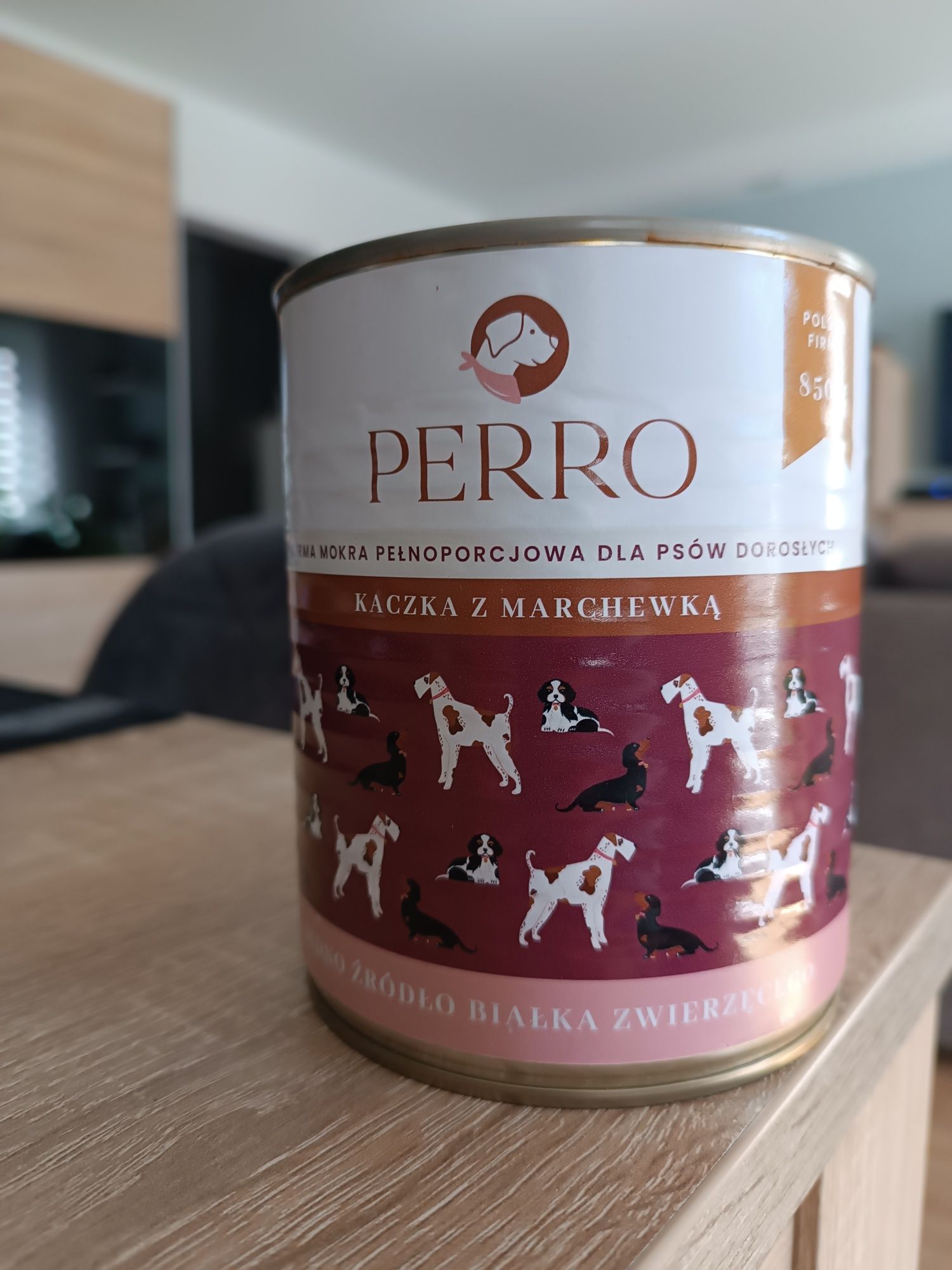 Mokra karma Perro kaczka z marchewką - 5 szt. 850g