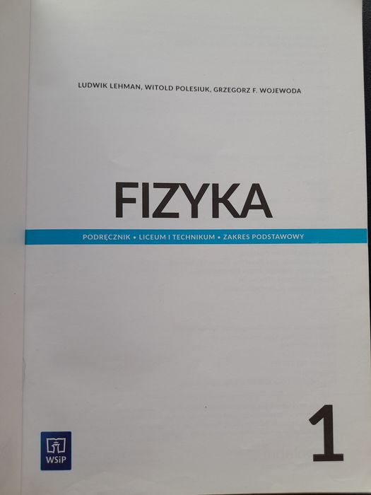 Podręcznik do fizyki, klasa 1, WSiP