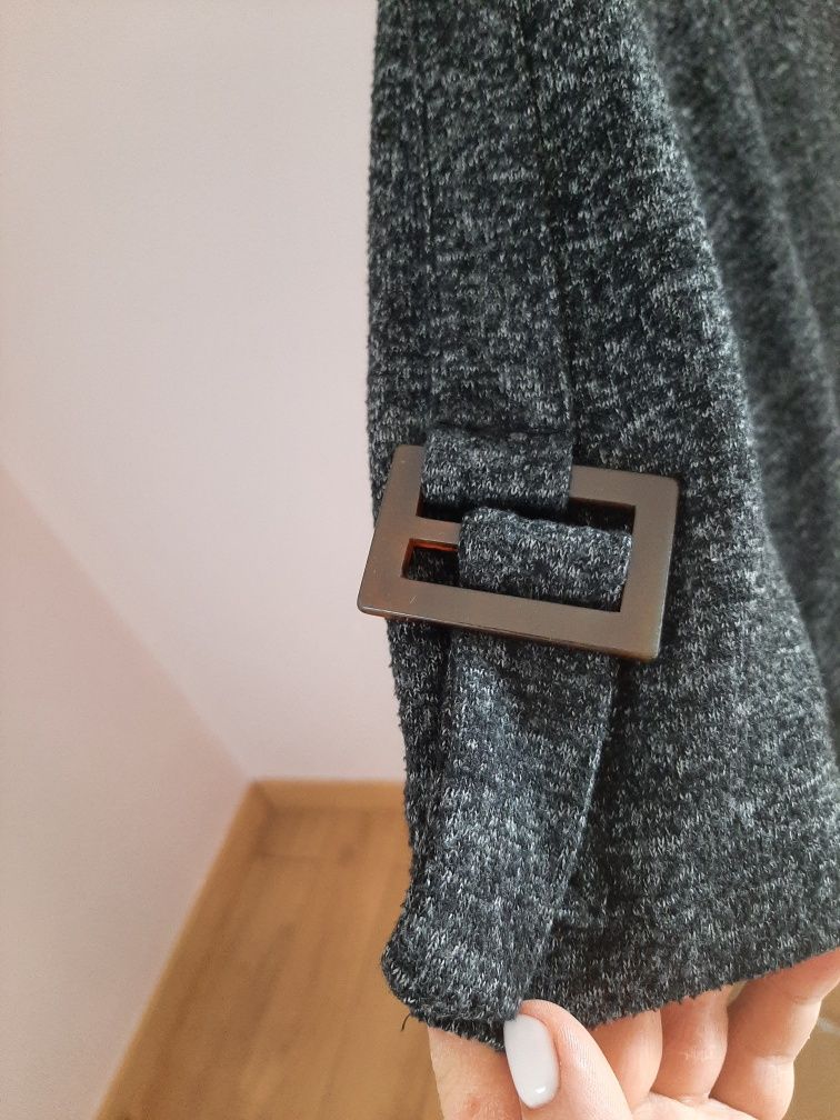 Sweter szary 3/4 rękaw biuro m