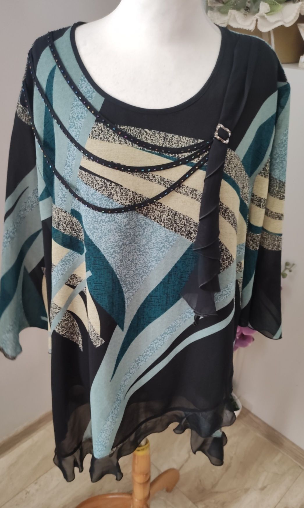 Tunika koszulowa luźna plus size 4xl 5xl