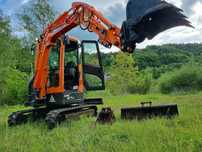 Doosan Minikoparka DOOSAN 2,8 tony Import Norwegia-2018r- JAK NOWA! 3300h -TANIO! Zero luzów i wycieków  Serwis Dekra BMWT do 2026roku Japońska marka Silnik Yanmar Igła 3łyżki