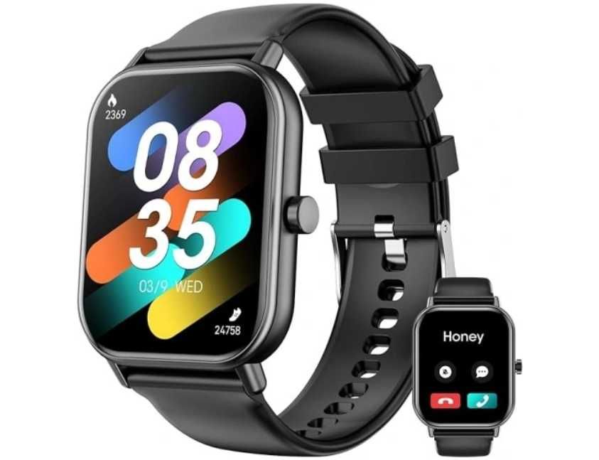 Smartwatch Haulvean z Bluetooth CZARNY