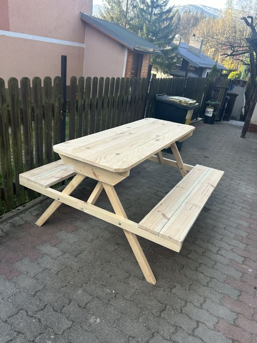 Solidne meble ogrodowe huśtawki piaskownice pergole stoly piknikowe