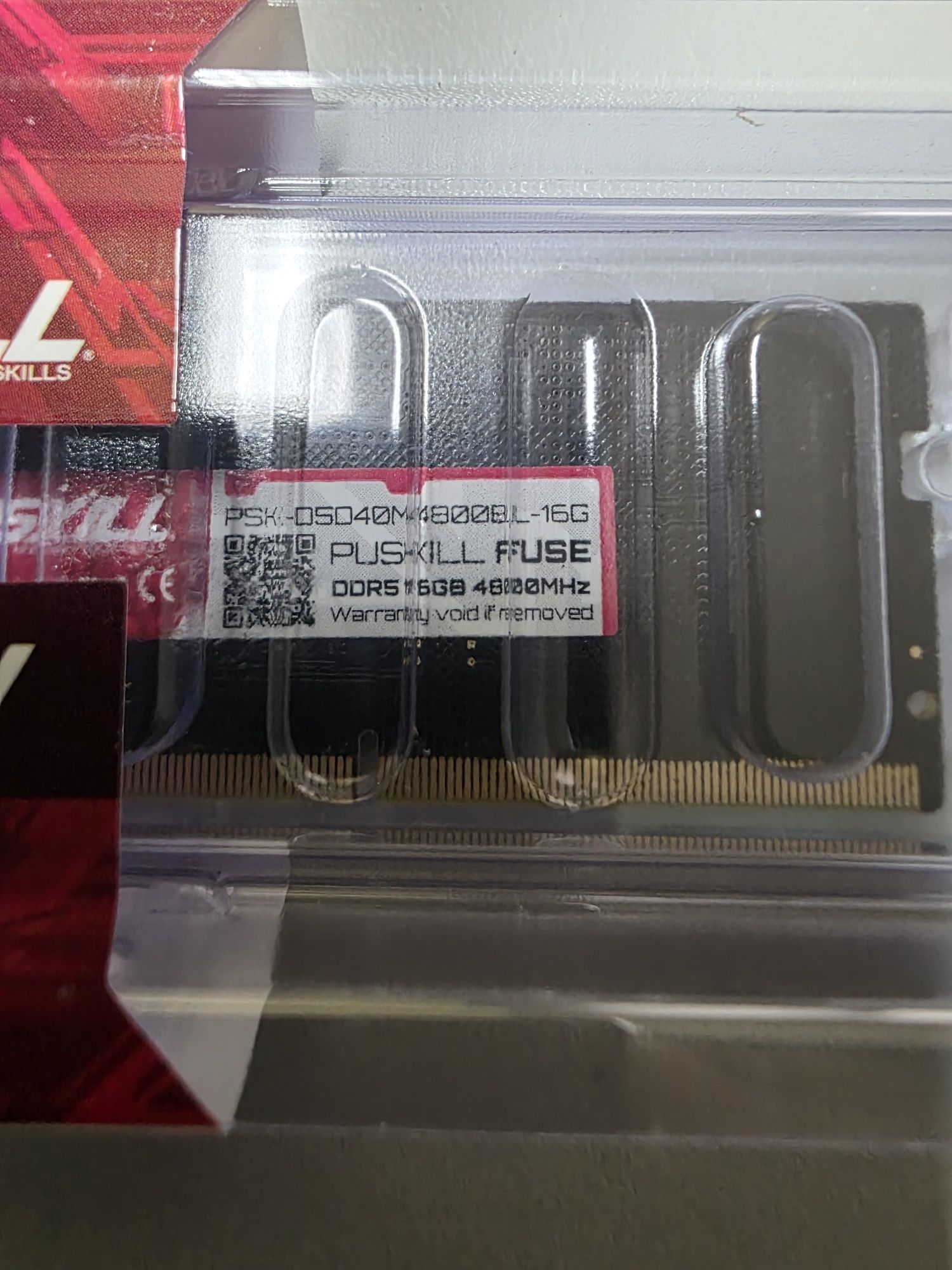 Memória RAM DDR5 16GB 4800MHz Selada
