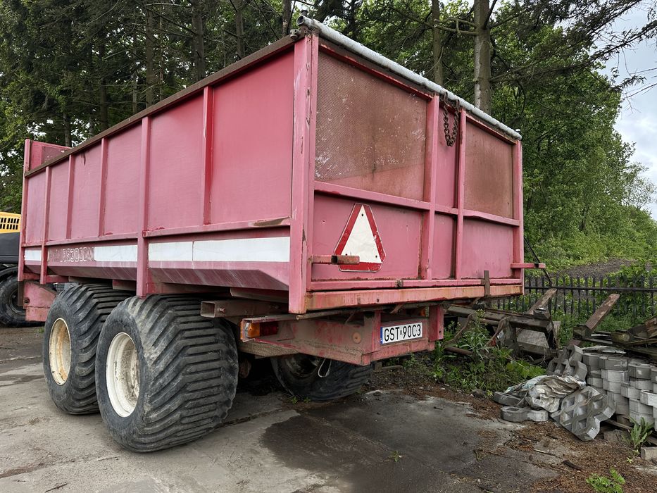 Przyczepa tandem rolnicza 12,5t szerokie koła budowlana