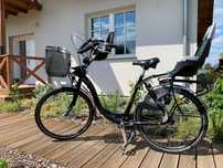 Rower Sparta Amazone - rodzinny - dwa foteliki - dwoje dzieci