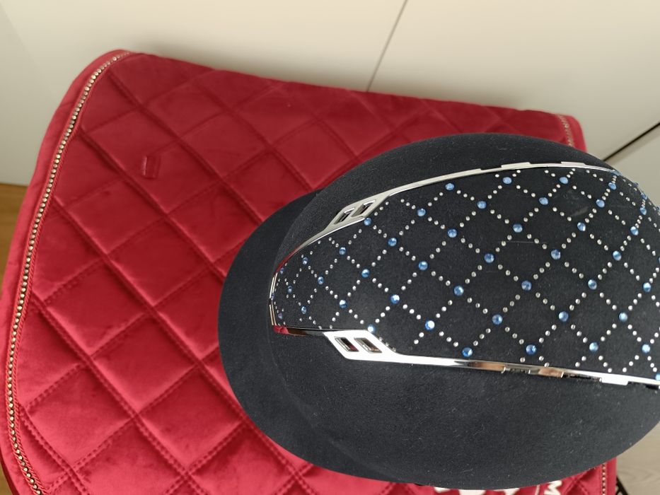 55;56;57 Kask jeździecki S-M KnightsBridge granatowy