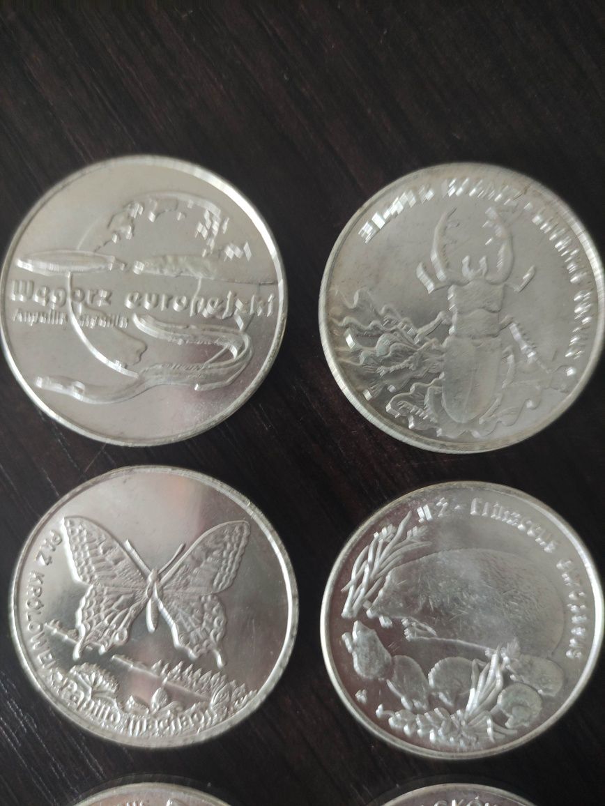 Monety kolekcjonerskie 20 zł zwierzęta 9 sztuk KOPIE.