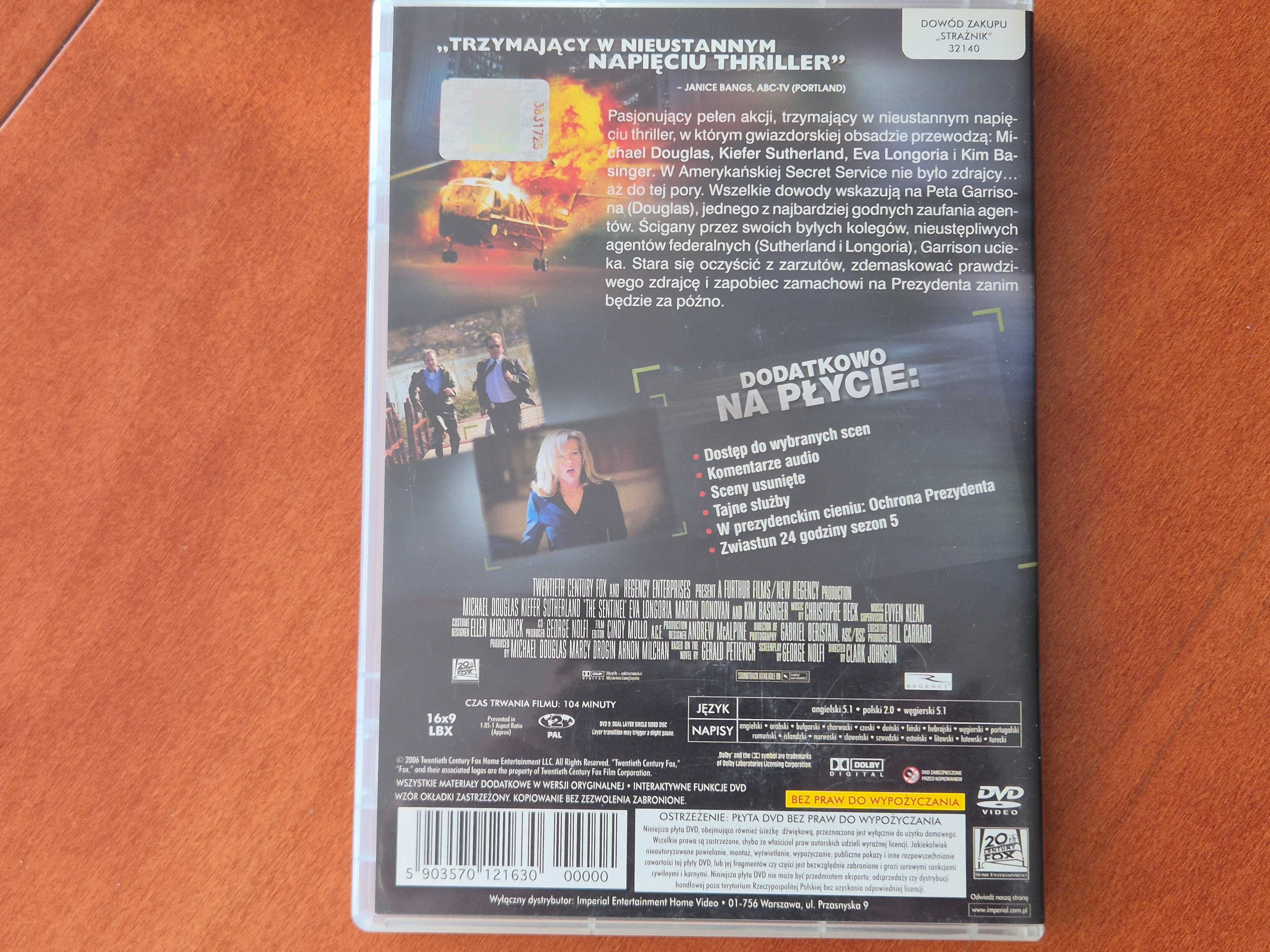DVD-"Strażnik" Michael Douglas/Kiefer Sutherland/Eva Langoria