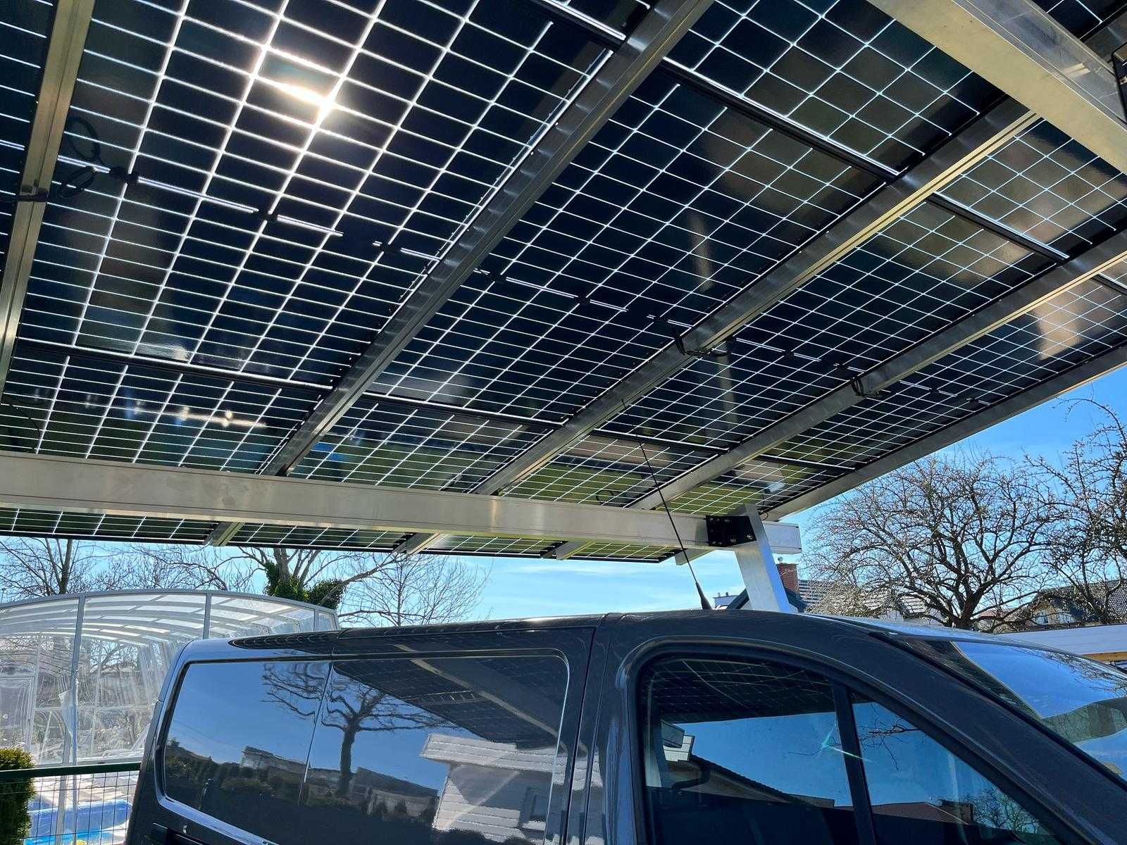 Carport Premium kafarowany/wbijany, 9 kWp