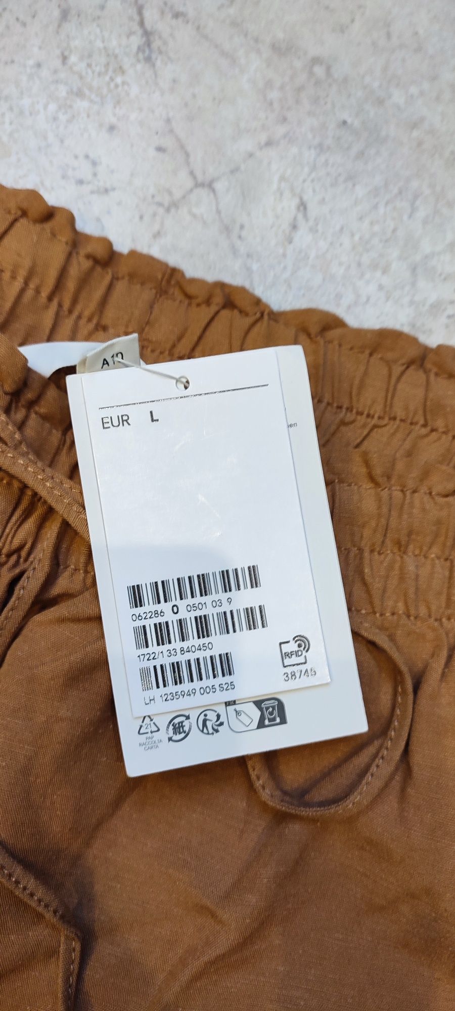 Spodnie szerokie rude, ceglaste H&M rozm. L (nowe)