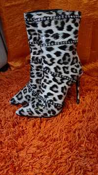 Botas Salto Alto Leopardo