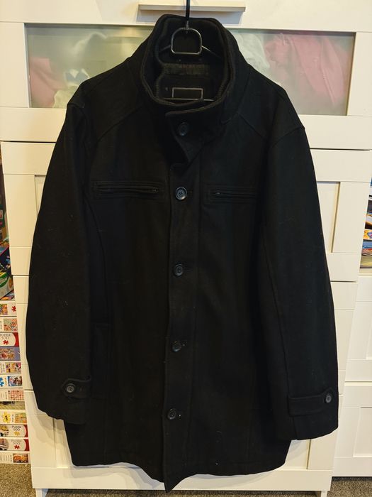 Czarny męski krótki płaszcz XXXL C&A / CANDA jesień / wiosna