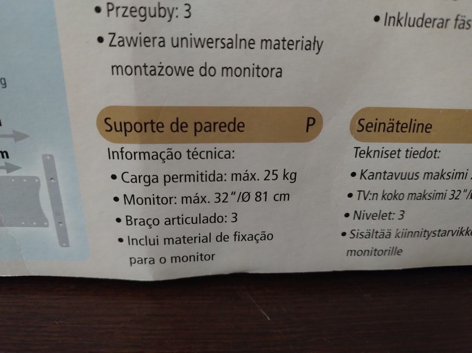 Suporte de parede para TV