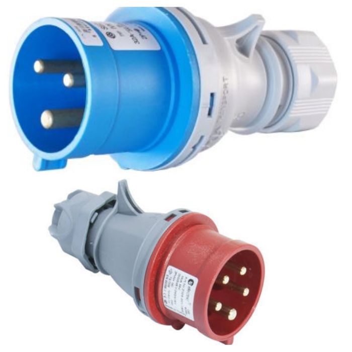 Вилка, розетка генератора 32А. 3х, 5х штекерна. 3pin, 5pin,32A, 16А.