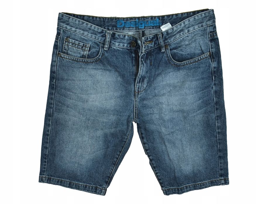 Desigual Męskie Spodenki Jeansowe Bermudy 36