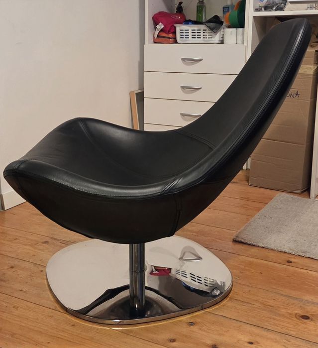 Fotel Ikea Tirup czarny obrotowy