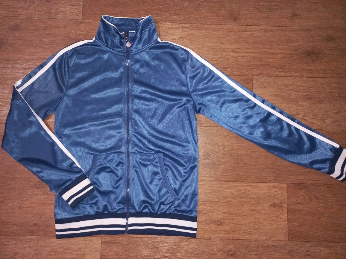 46-48 размер, олимпийка, спортивная кофта темно синего цвета