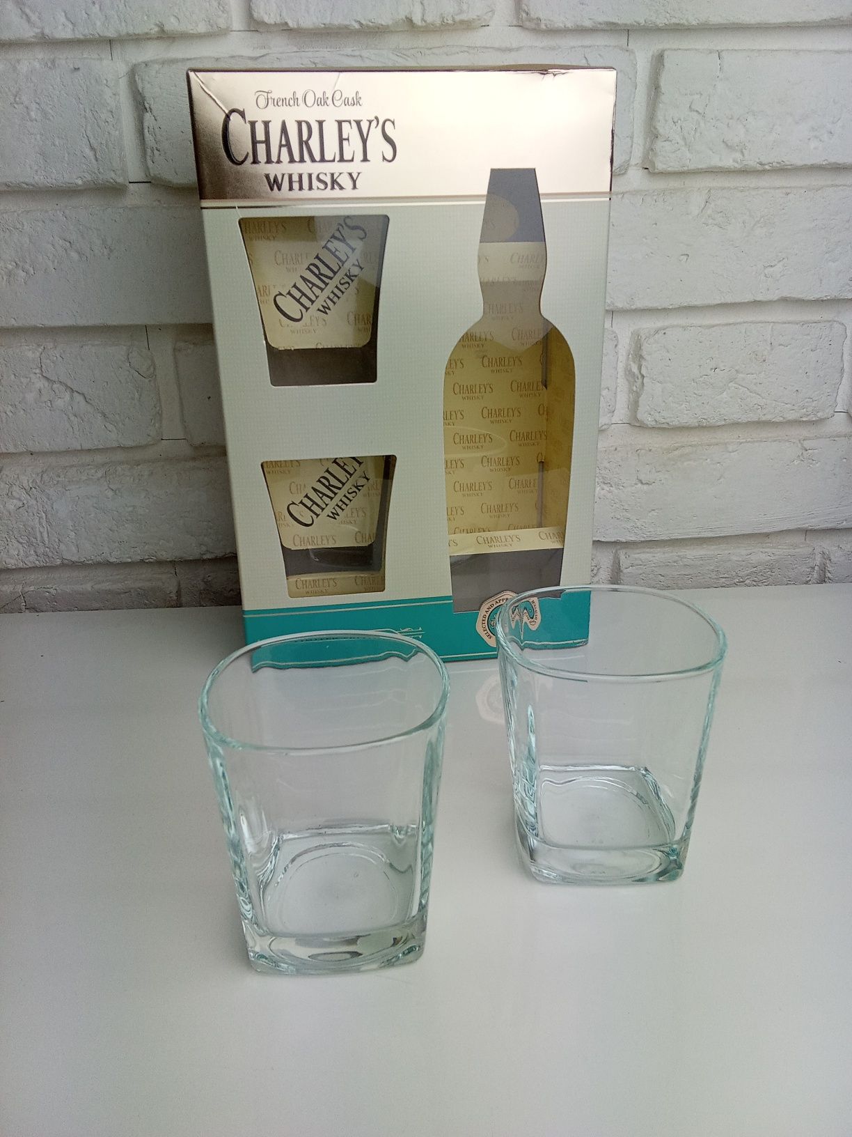 Komplet 2 szklanek charley's whisky szklanki do whisky