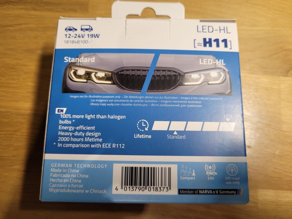 Żarówki LED H11 Narva 2 szt. Nowe!