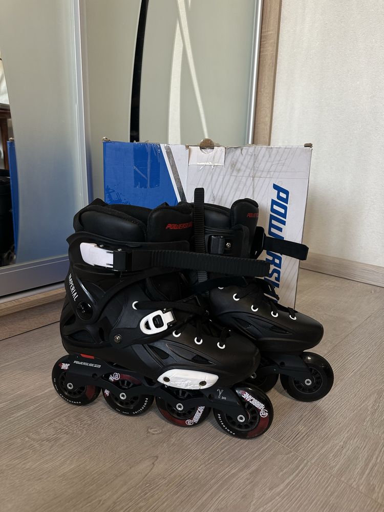 Ролики Powerslide Imperial One 80 Black Crimson розмір 39-40 чорні