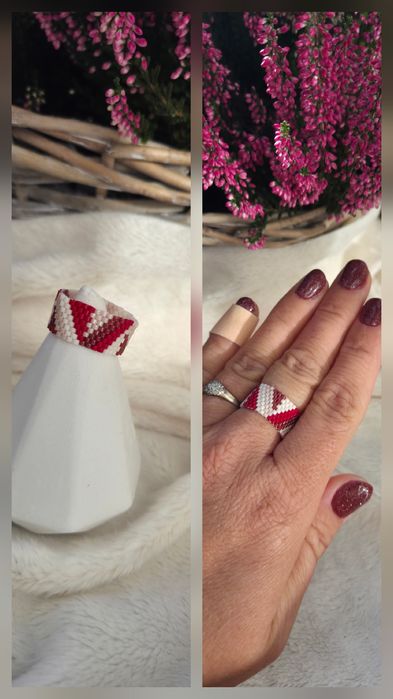 Pierścionek z koralików