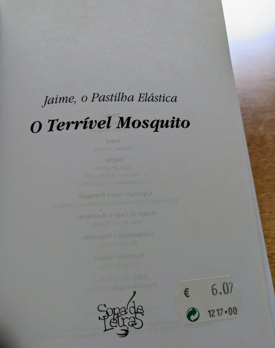 LIVRO "Jaime, o pastilha elástica"