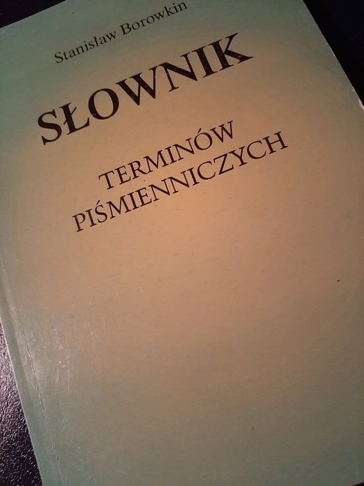 Słownik terminów piśmienniczych.Borowkin