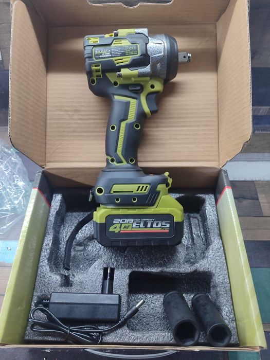 Бездротовий гайковерт eltos аг-600нм з акб 4аг та зарядкою з гарантією