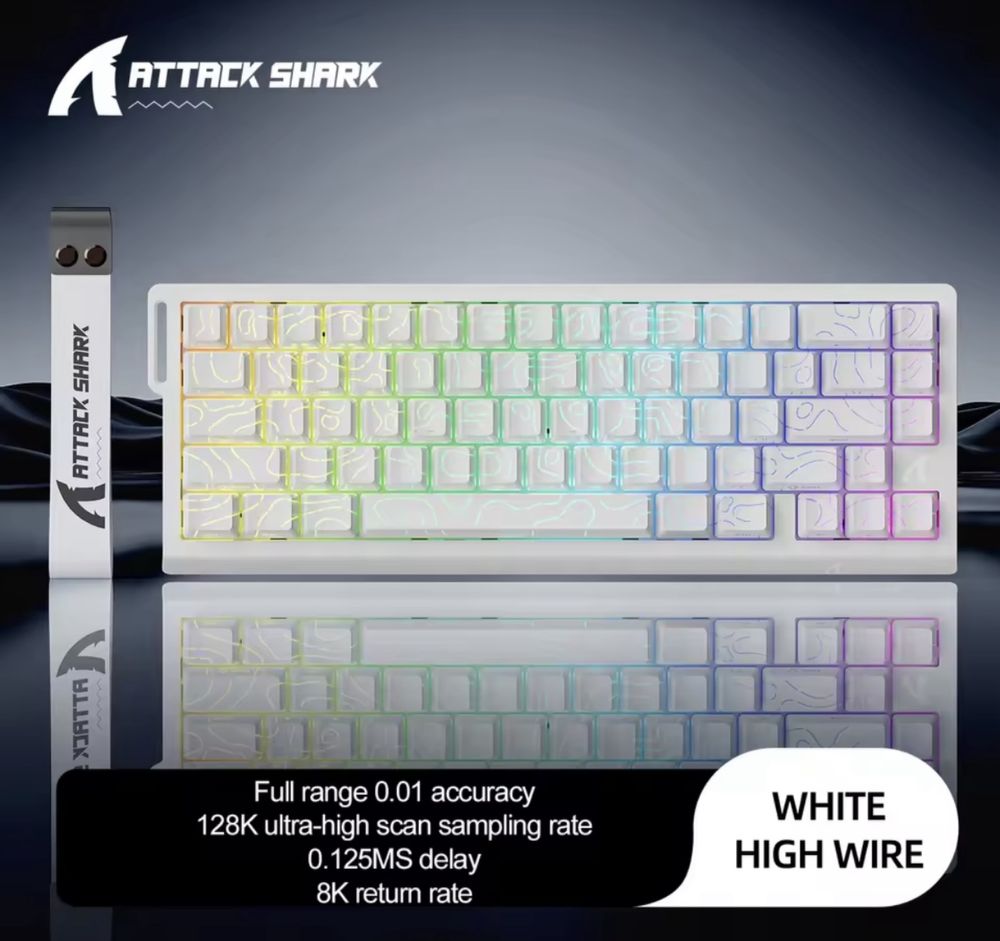 Магнитная клавиатура | на белых свечах | attack shark x68 he