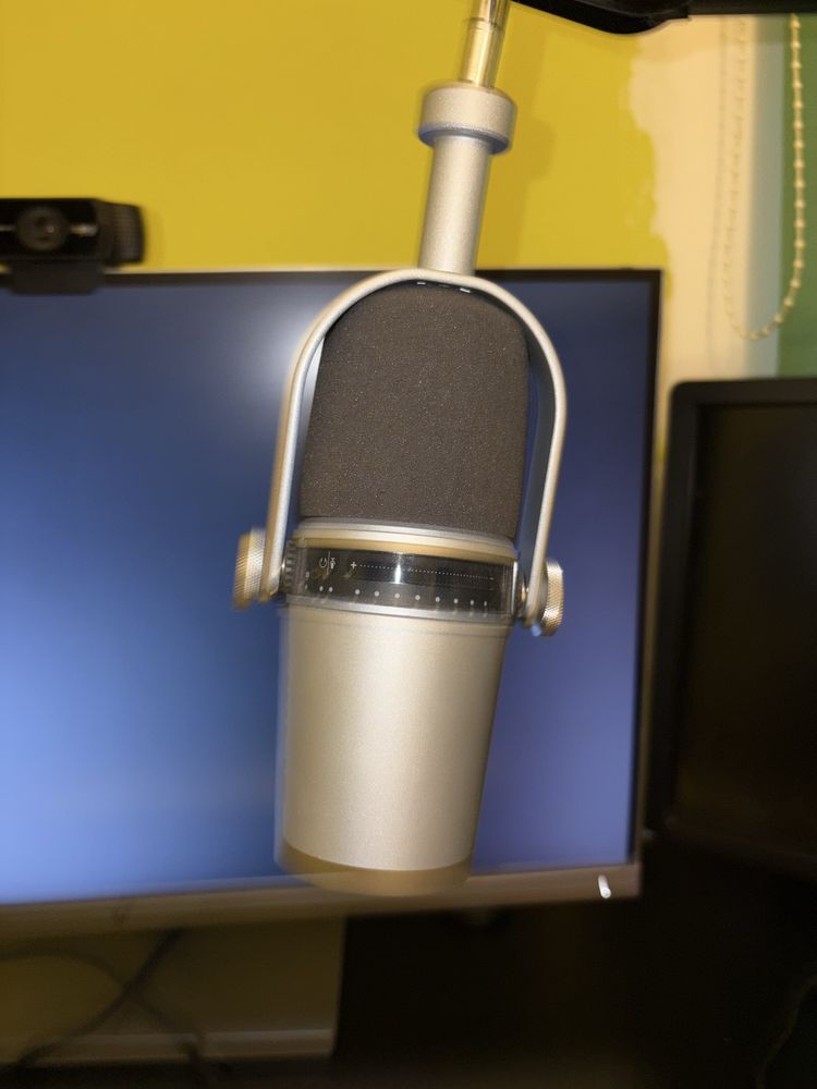 Shure mv7 USB, XLR srebrny + pudelko
