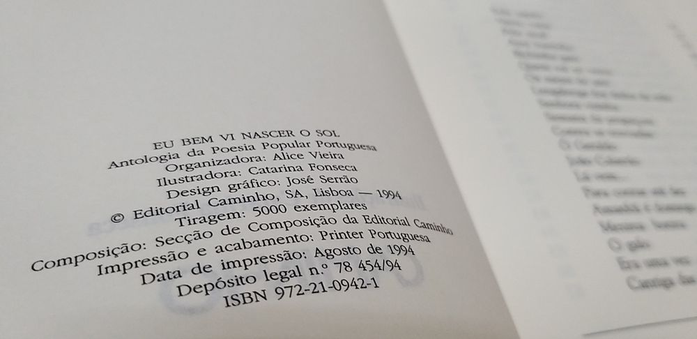 Eu bem vi nascer o Sol.