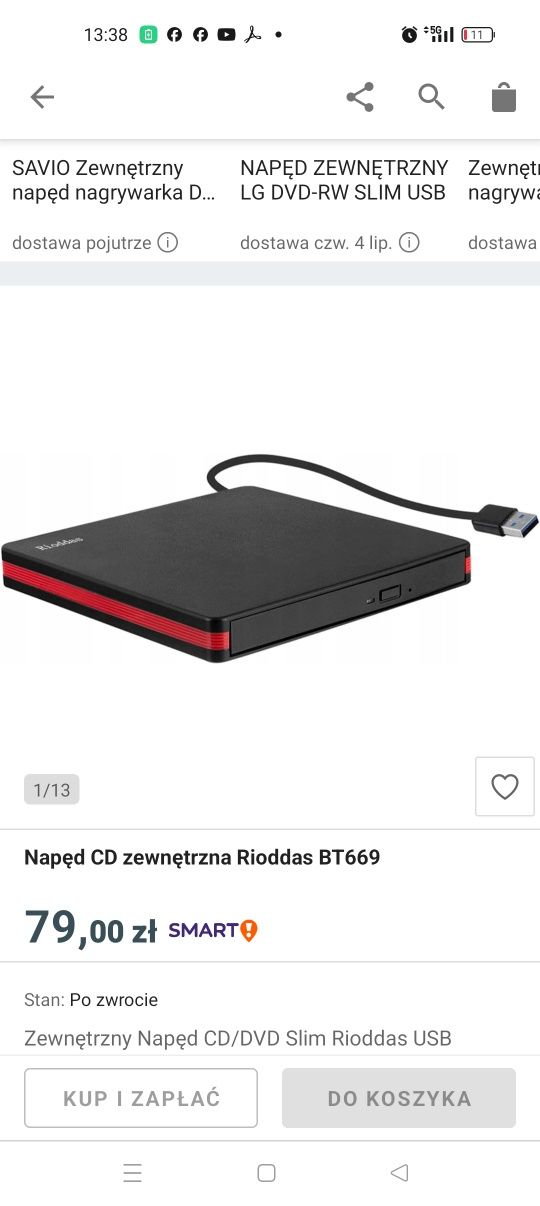 Zewnętrzny napęd DVD/ CD