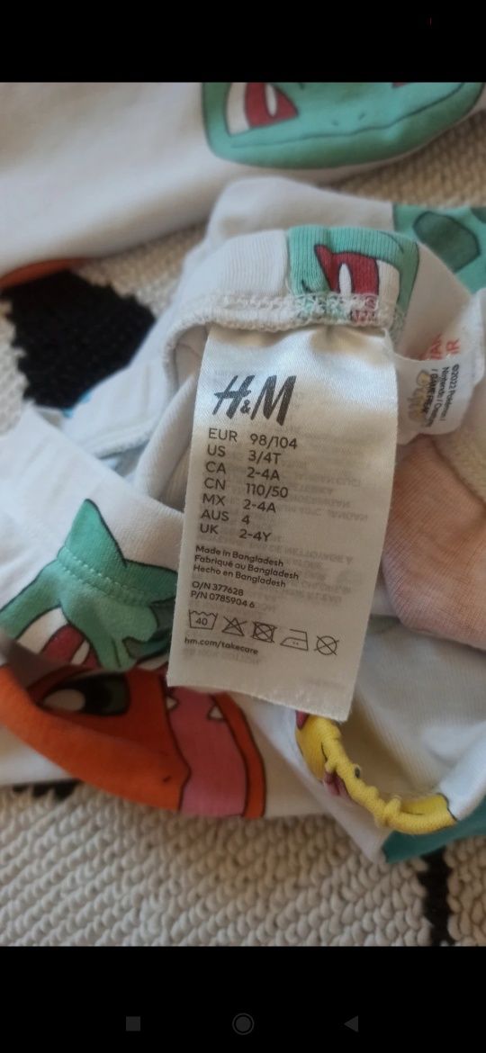 Pidżama długa H&M Pokémon 98/104