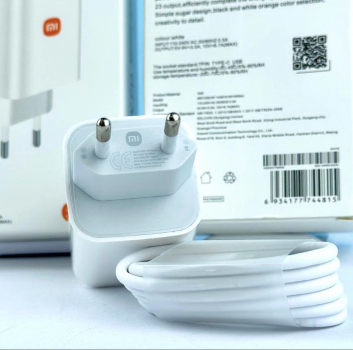 Зарядка Редми Ксиоми Мережевий зарядний пристрій Xiaomi 67w+QC3.0