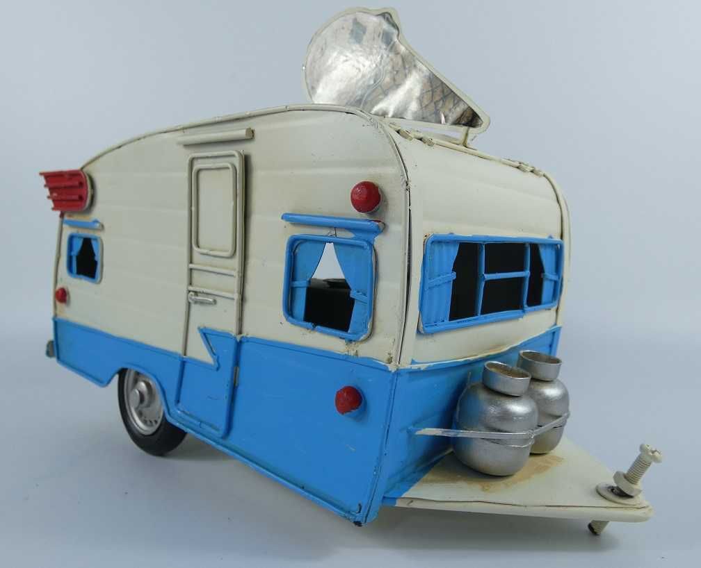 Metalowa retro przyczepa sklep przyczepka ICE CREAM SHOP 31cm