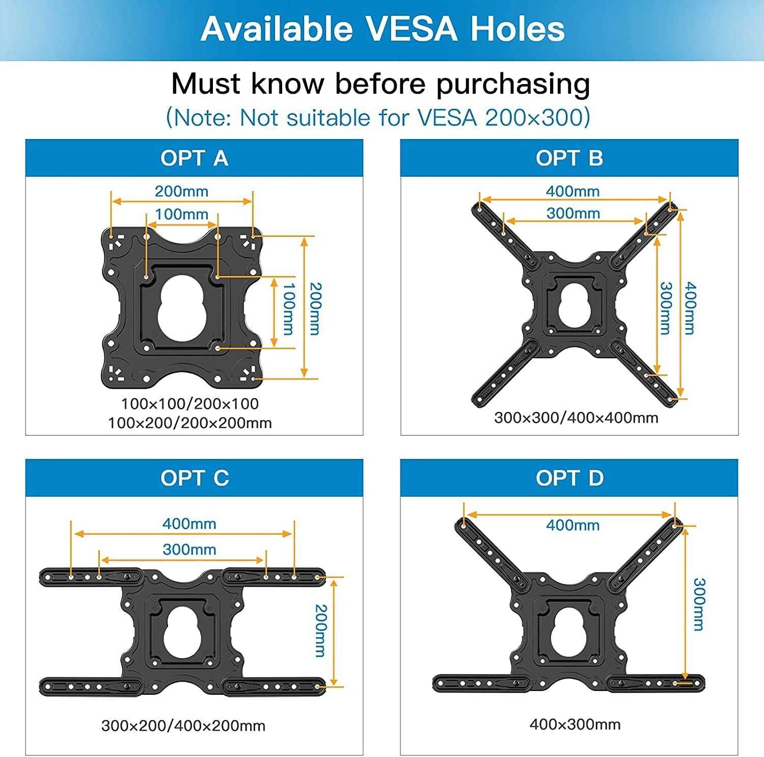 (NOVO) Suporte de TV universal giratório inclinável e extensível