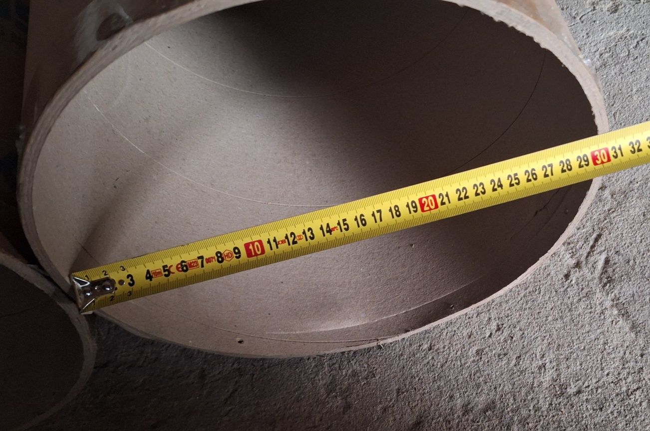 Rura Papierowa Tuba Szalunkowa tracona 170 mm - 300 mm Taras Dom Altan