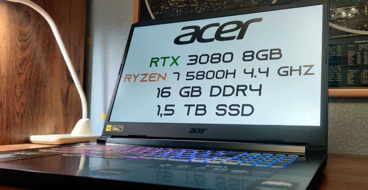 Ноутбук Acer Nitro 5 AN517-41 17.3” | R7 5800H | RTX 3080 | SSD 1,5 ТБ
