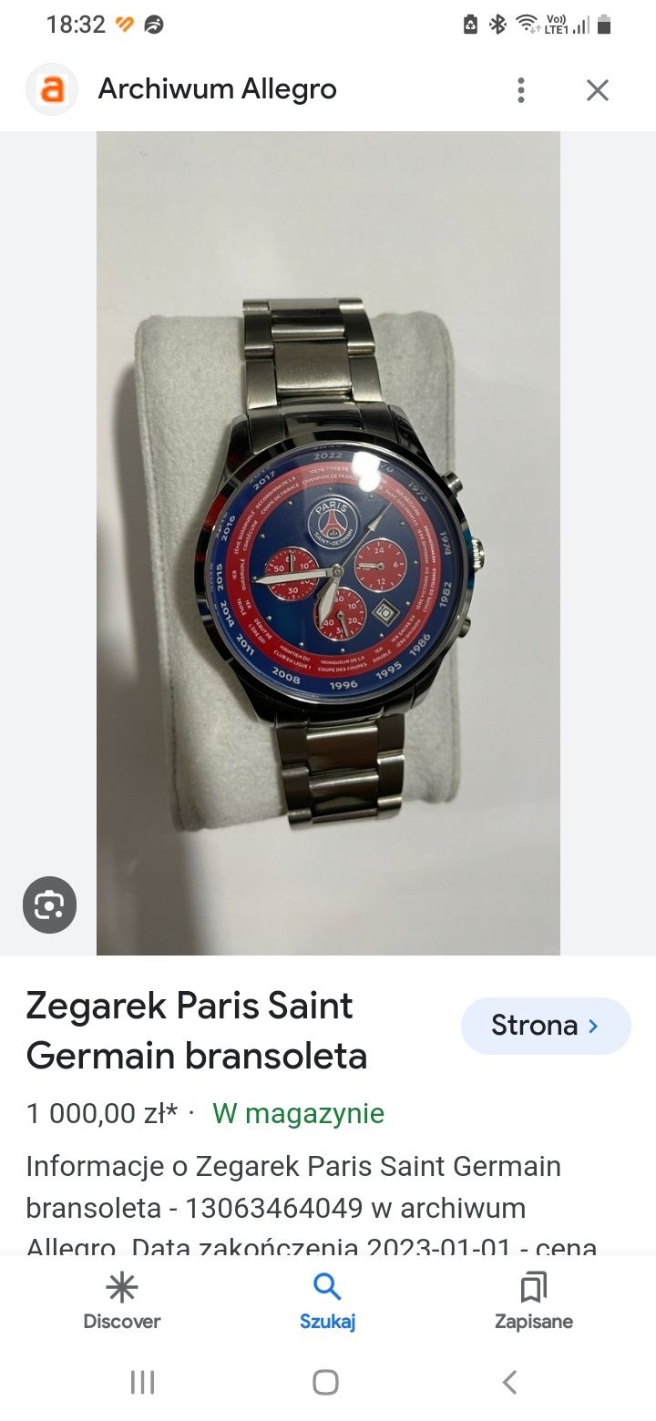 Sprzedam zegarek Paris Saint